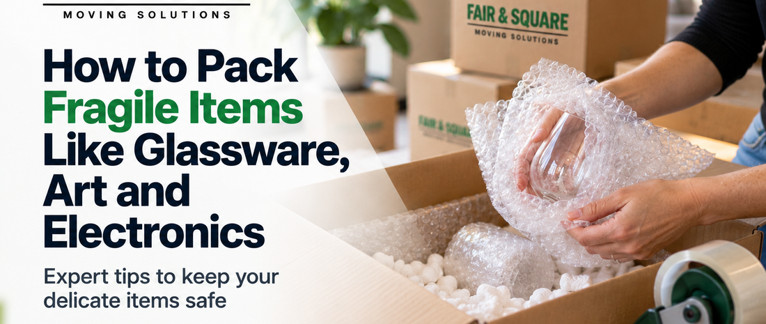 Packing fragile glassware, art and electronics safely