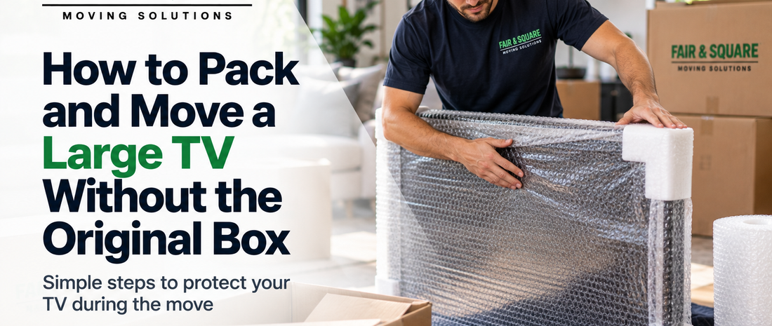 How to pack and move a large TV without its original box