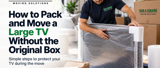 How to pack and move a large TV without its original box