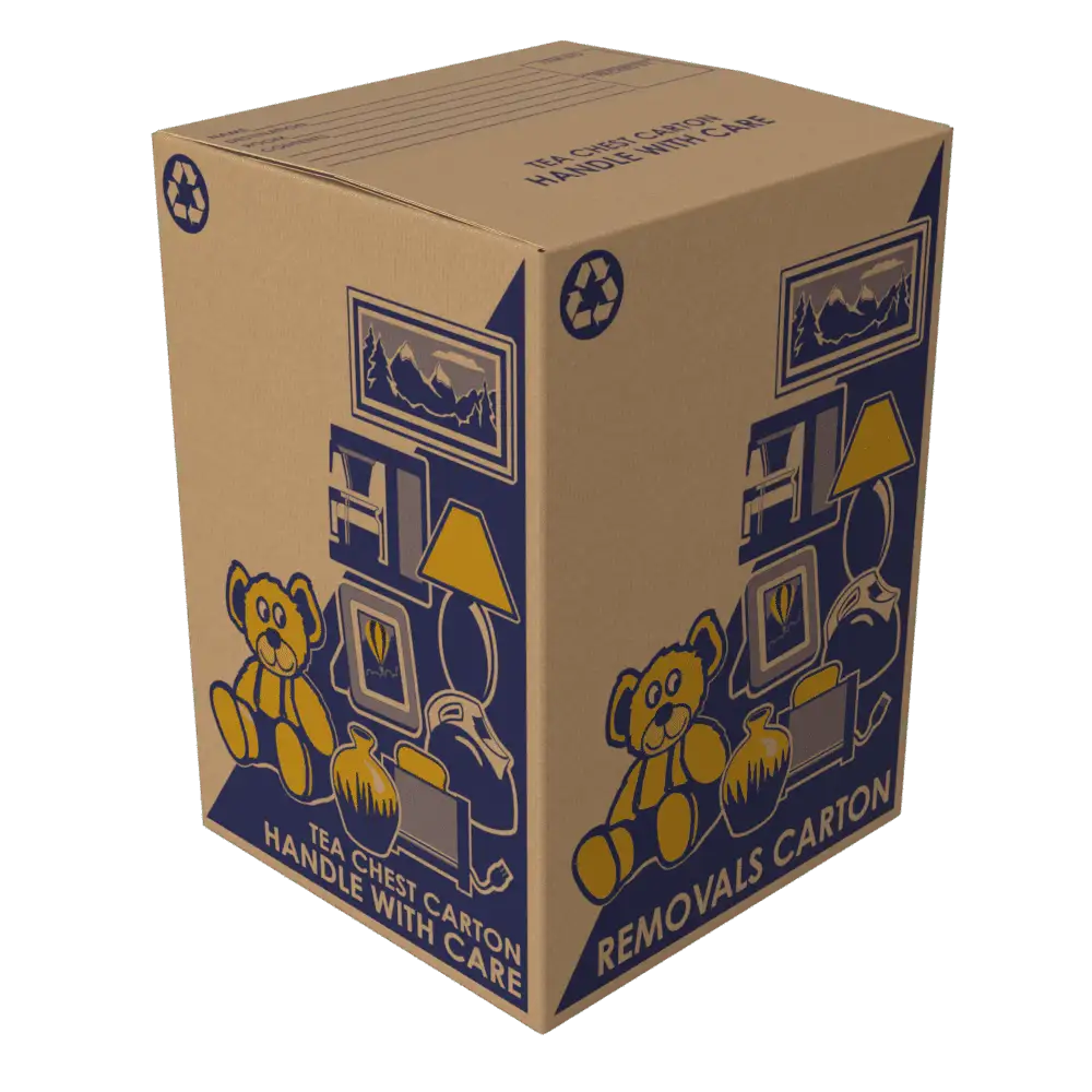 Tea Chest moving box - closed